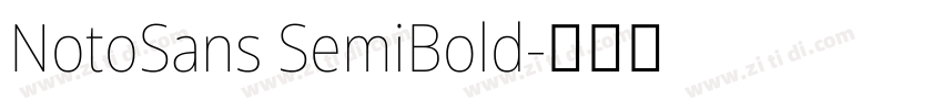 NotoSans SemiBold字体转换